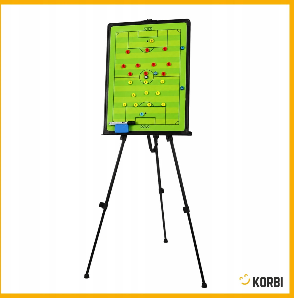 Korbi Didelė magnetinė taktinė lenta 60x45 cm su stovu