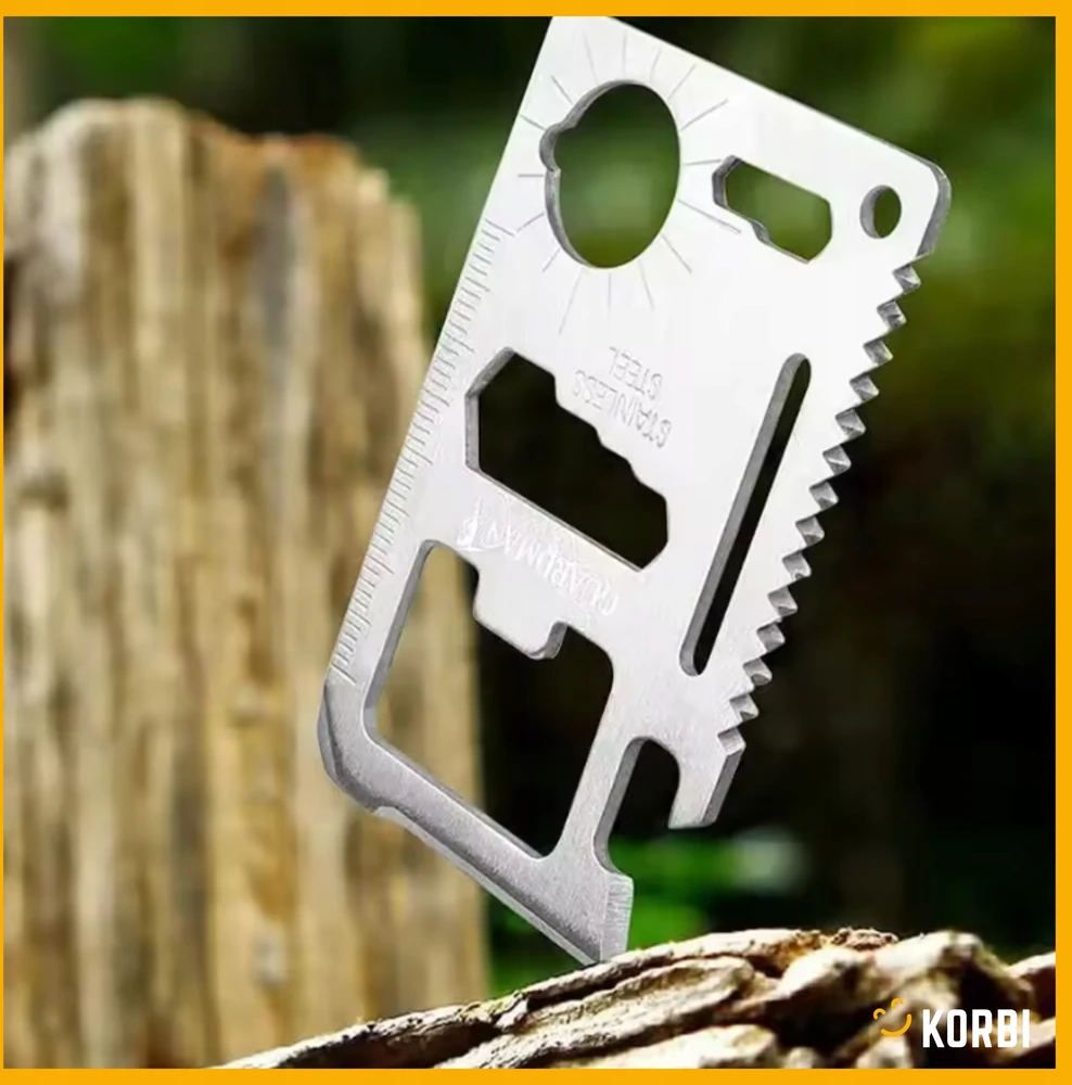 Korbi SURVIVAL CARD ESSENTIAL MINI MULTI TOOL KNIFE