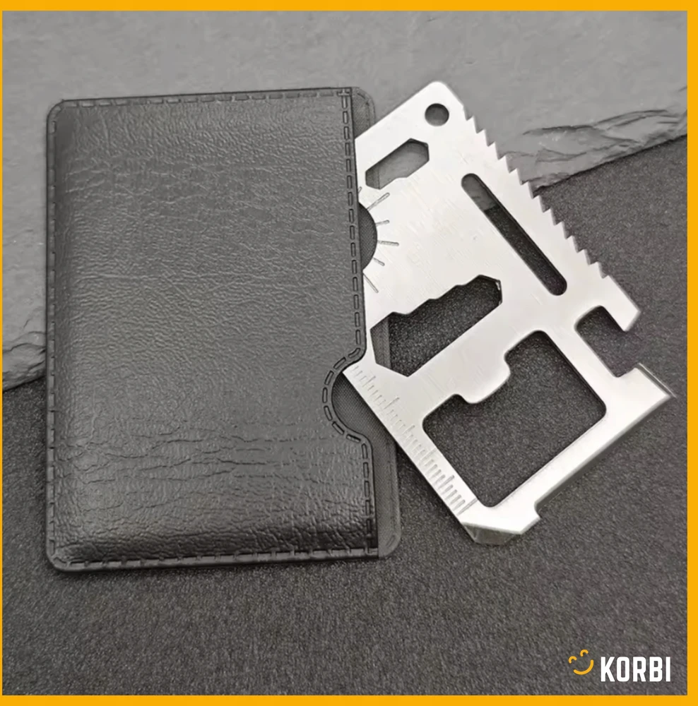 Korbi SURVIVAL CARD ESSENTIAL MINI MULTI TOOL KNIFE