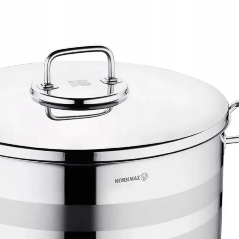 Korkmaz Astra 12,5l puodas su dangčiu, 30cm, nerūdijantis plienas, indukcija