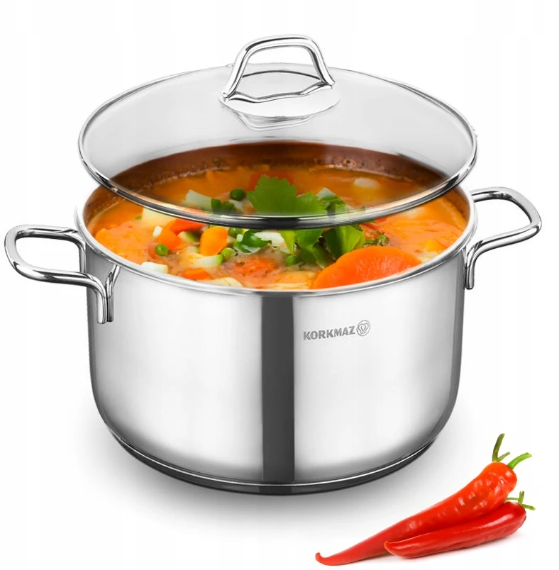 KORKMAZ PUODAS PERLA 6.8L A1571 INDUKCINIS