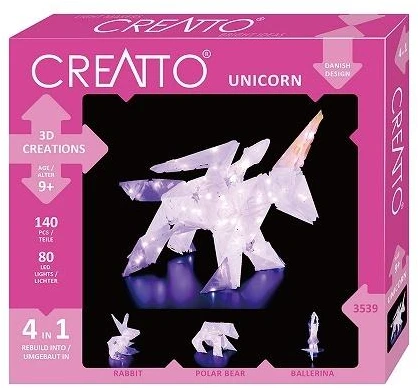 Kosmos Cosmos Creatto švytintis vienaragis ir draugai