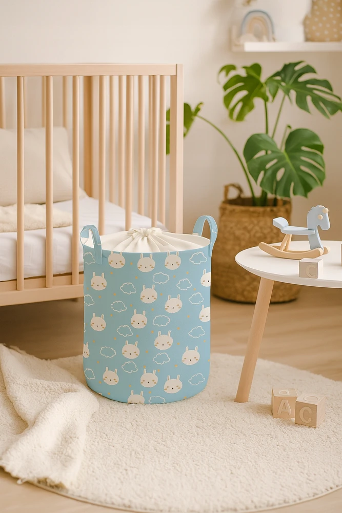 KOSZ NA ZABAWKI UBRANIA PRANIE DUŻY ZAMYKANY POJEMNIK ORGANIZER BABYMAM