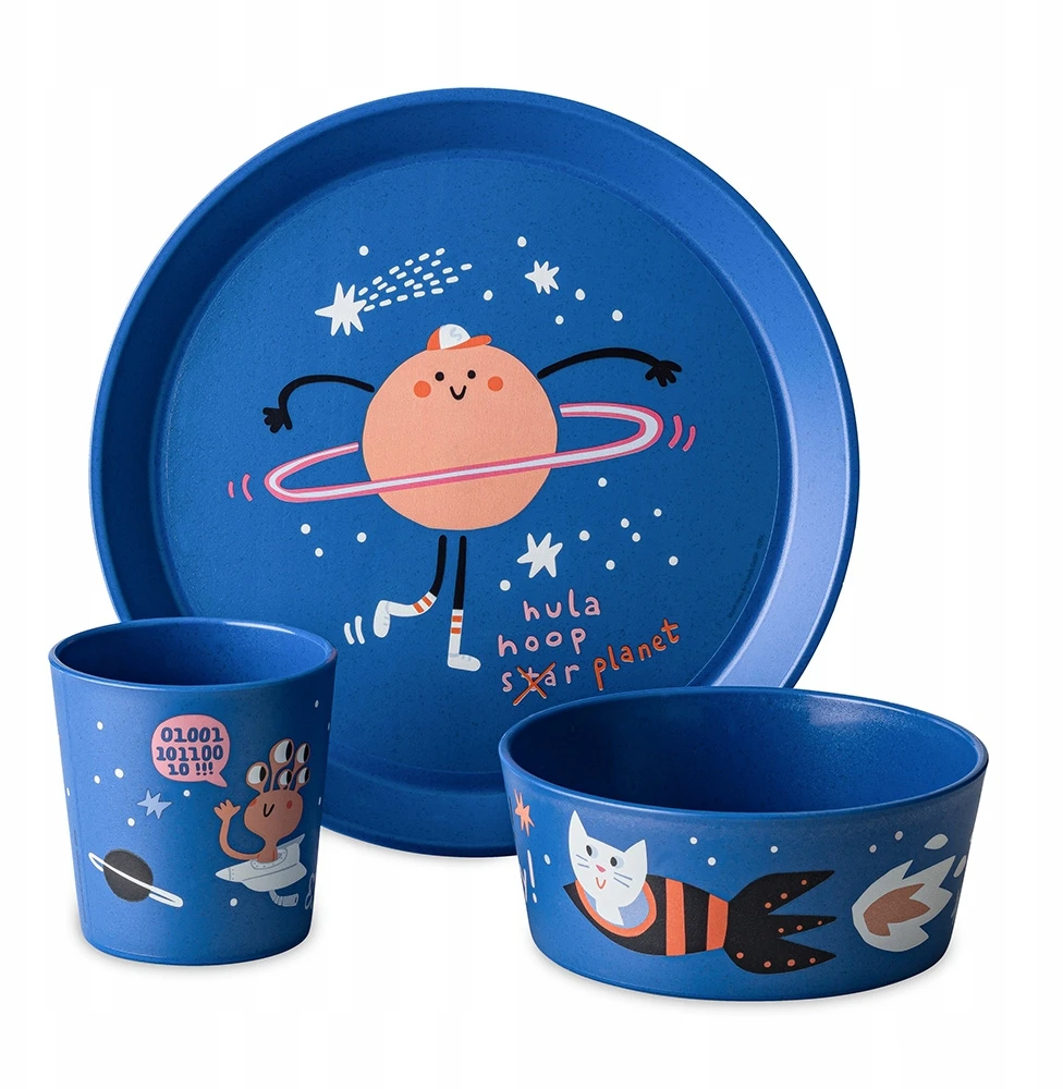 Koziol Connect Space pusryčių rinkinys (lėkštė + dubuo + puodelis)