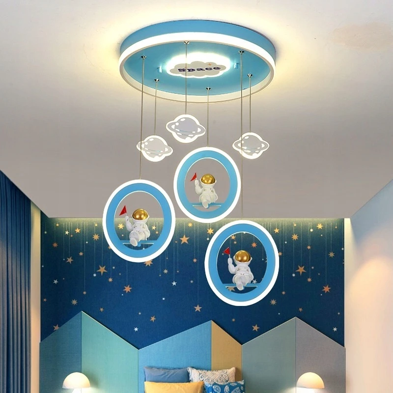Kraina Swiata LAMPA SUFITOWA ASTRONAUTA W KOSMOSIE PLANETY POKÓJ DZIECKA LED 6800LM