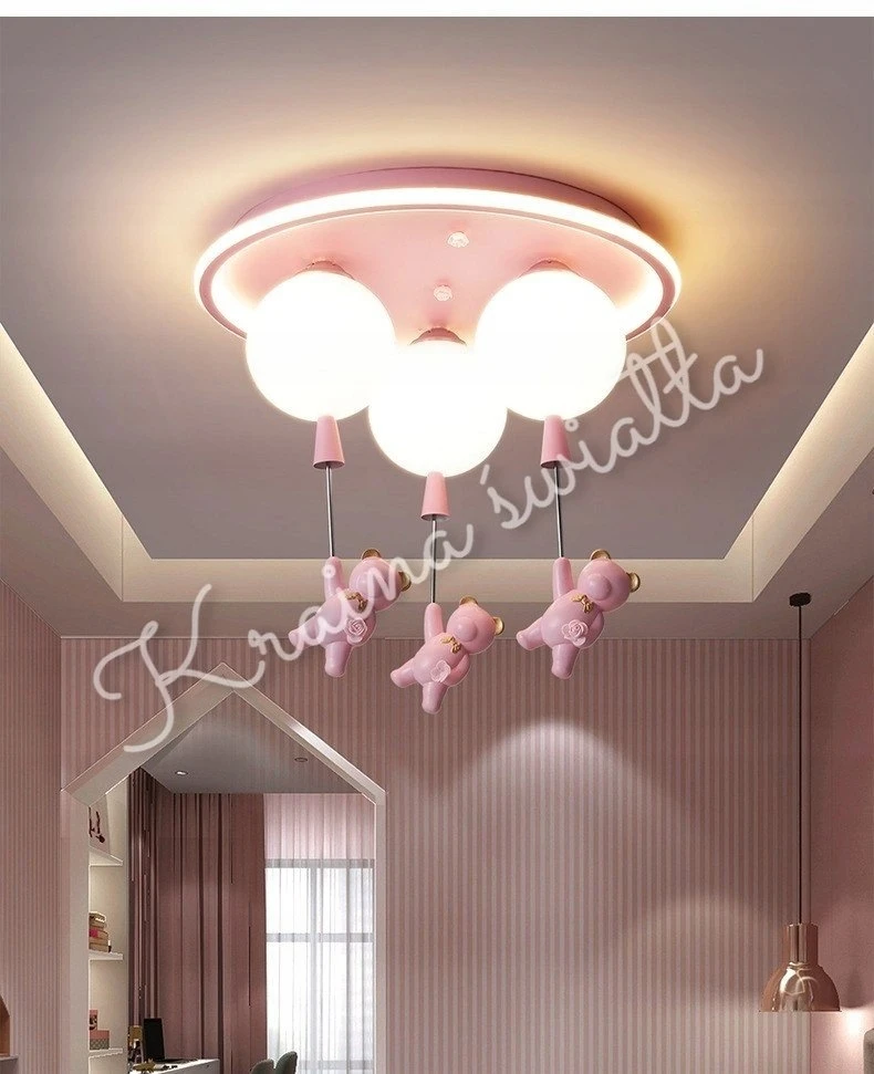 Kraina Swiata LAMPA SUFITOWA LED MISIE 40W 3X E27 12W 7600LM POKÓJ DZIECIĘCY