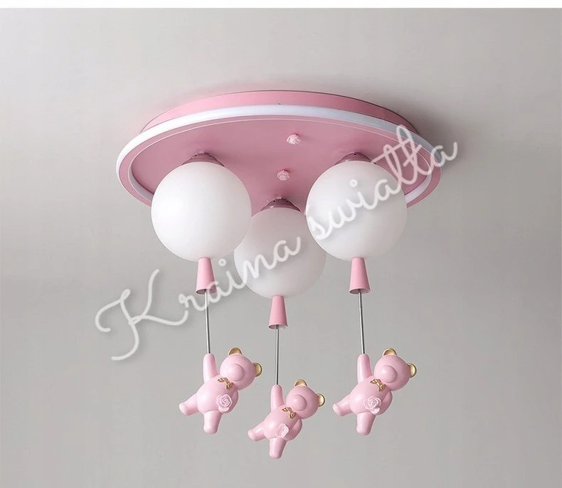 Kraina Swiata LAMPA SUFITOWA LED MISIE 40W 3X E27 12W 7600LM POKÓJ DZIECIĘCY