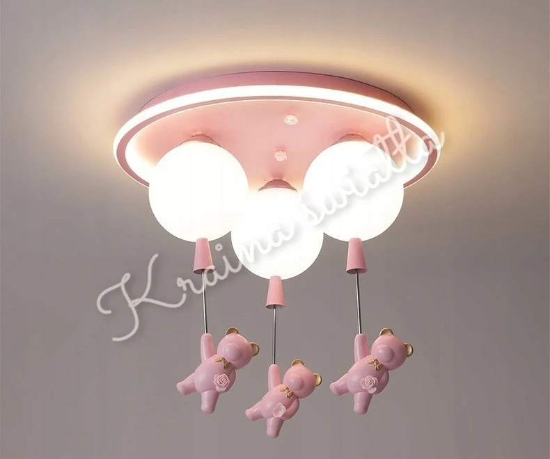Kraina Swiata LAMPA SUFITOWA LED MISIE 40W 3X E27 12W 7600LM POKÓJ DZIECIĘCY