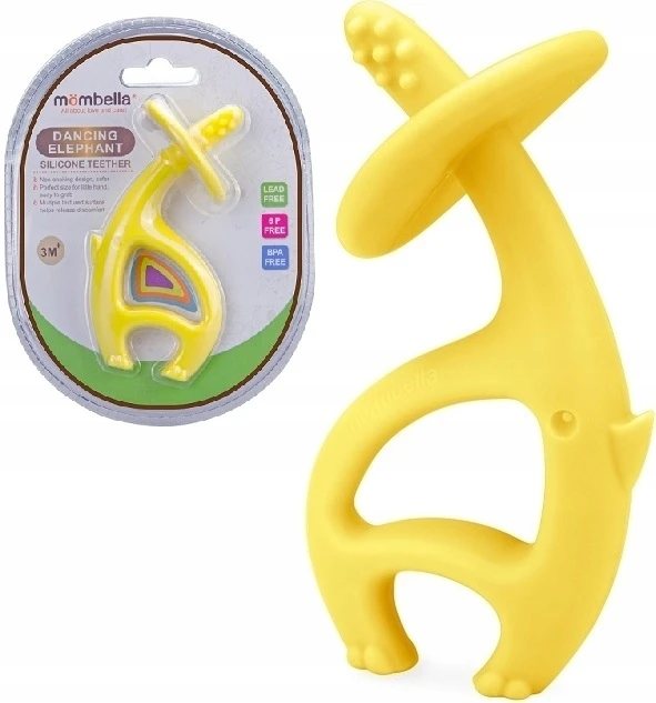 MOMBELLA kramtukas DANCING ELEPHANT, lemon, 3 mėn+, P8052