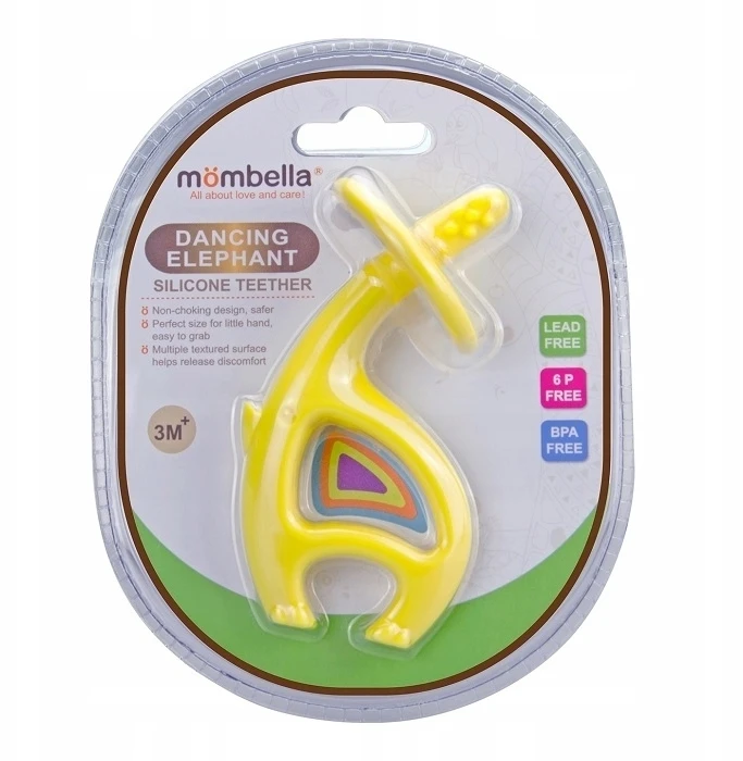MOMBELLA kramtukas DANCING ELEPHANT, lemon, 3 mėn+, P8052