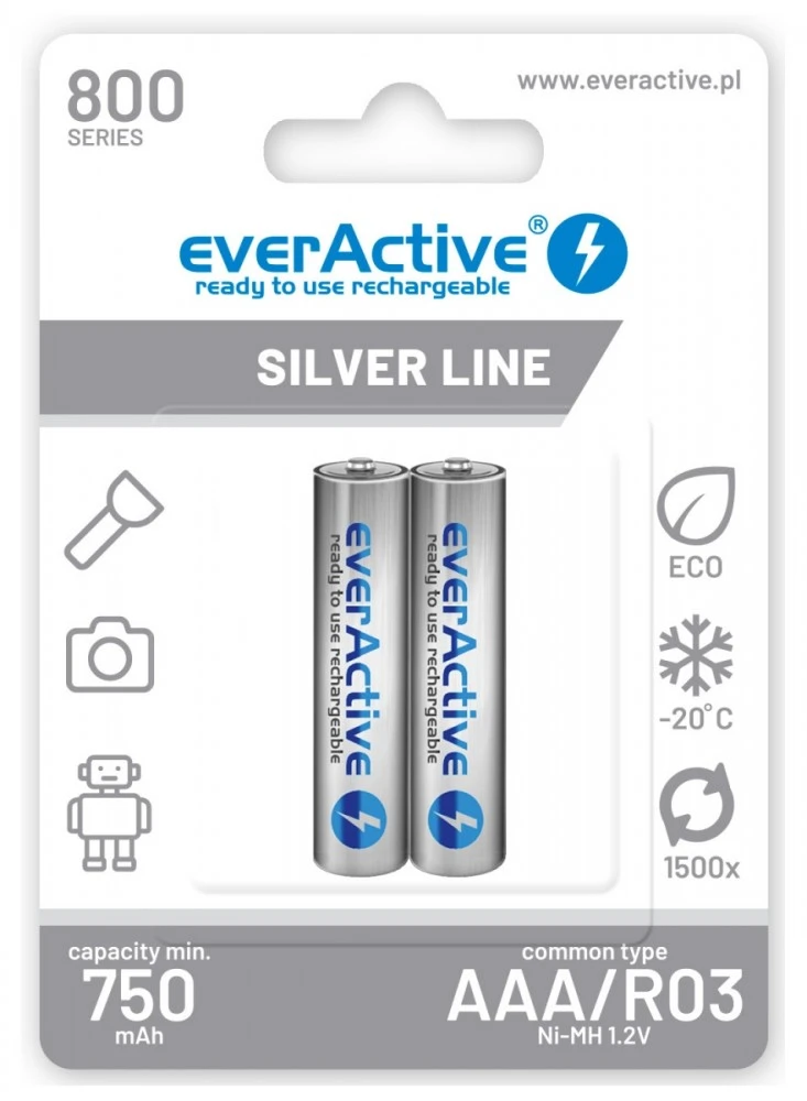 Kraunamos baterijos everActive EVHRL03-800