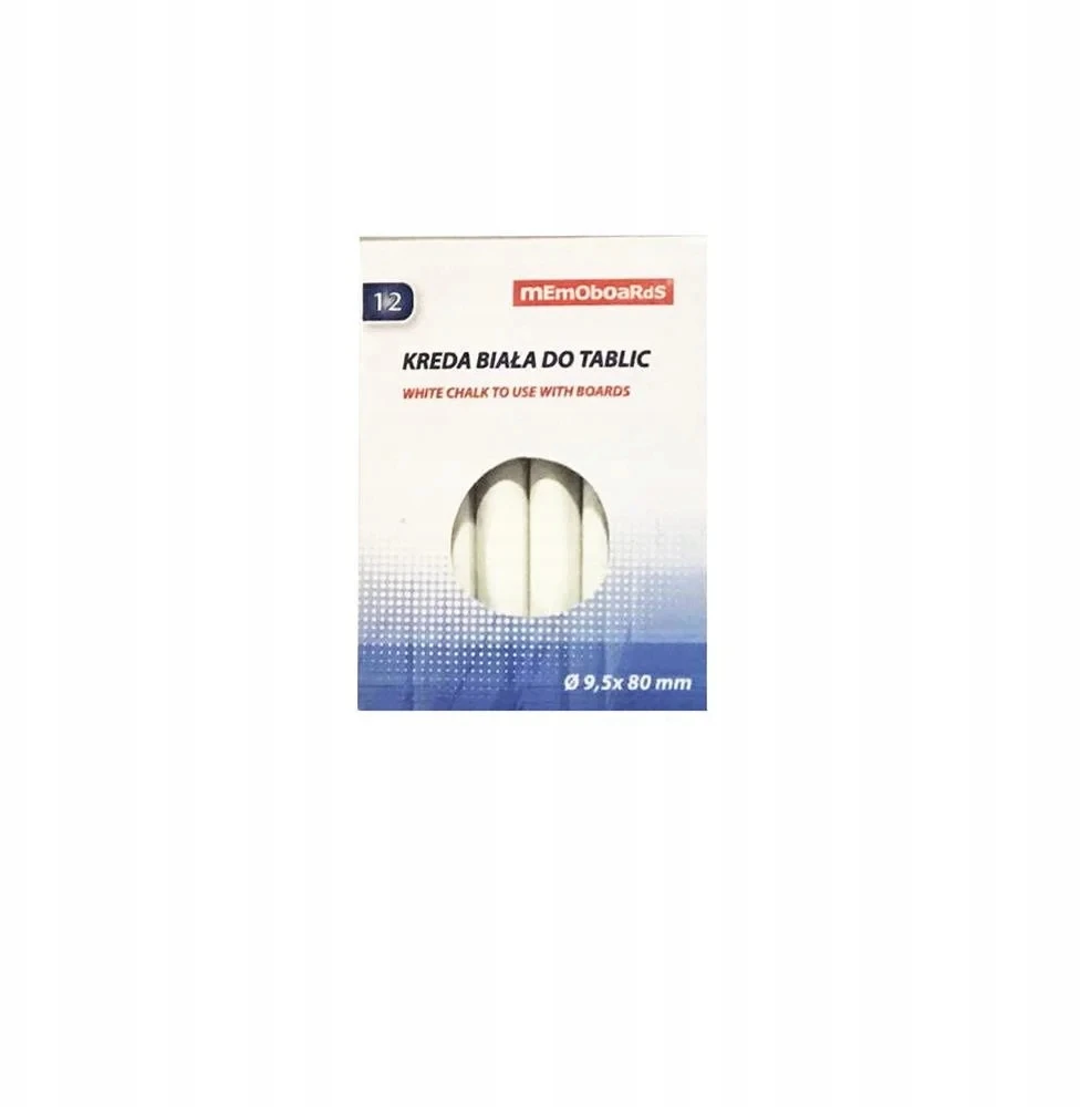 KREDA BALTA DO TABLIC MEMOBOARDS 12SZT. W KARTONIKU F 9,5X80MM