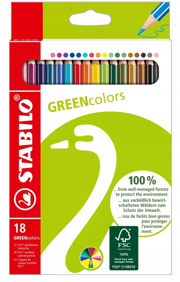 Kredki Greencolors (18 vnt) Stabilo