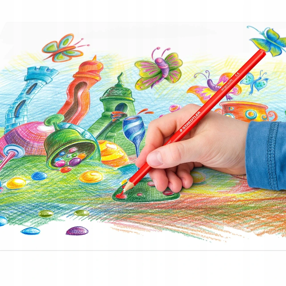 Spalvoti pieštukai tribriauniai STAEDTLER ERGO SOFT 157 Johanna Basford serija, 24 spalvos