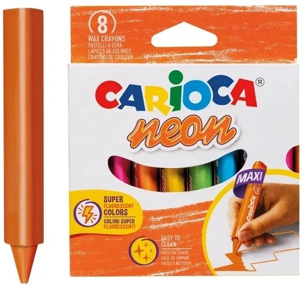 Teka Kredki świecowe CARIOCA NEON 8 kolorów