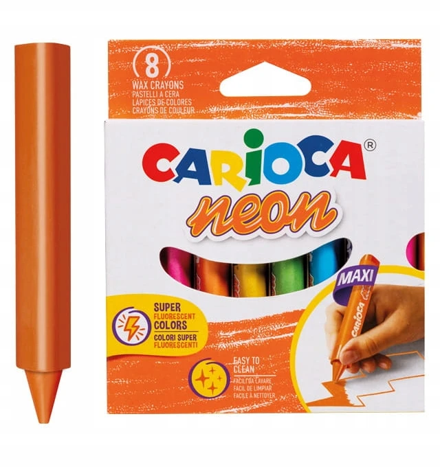 Teka Kredki świecowe CARIOCA NEON 8 kolorów