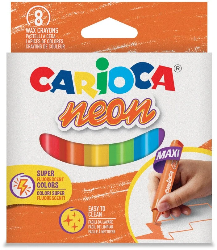 Teka Kredki świecowe CARIOCA NEON 8 kolorów