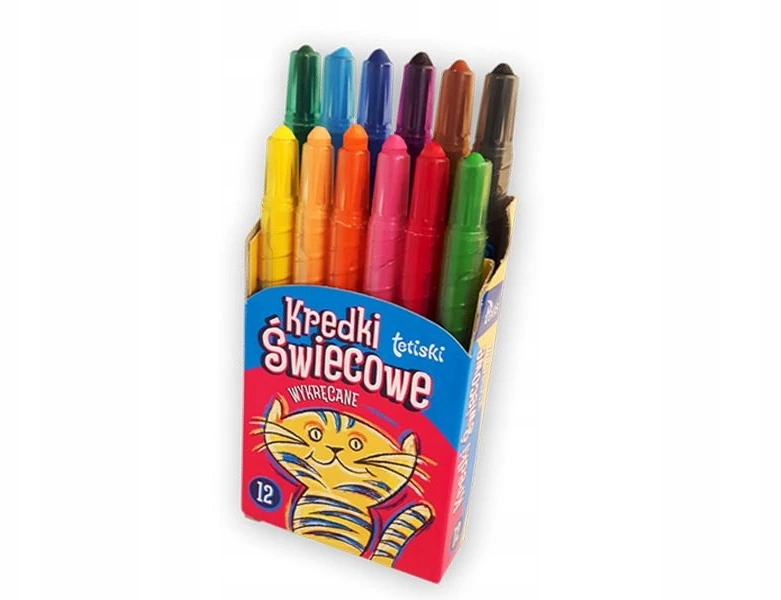 KREDKI TETISKI ŚWIECOWE WYKRĘC. 12 KOL.