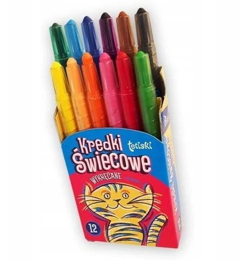 KREDKI TETISKI ŚWIECOWE WYKRĘC. 12 KOL.