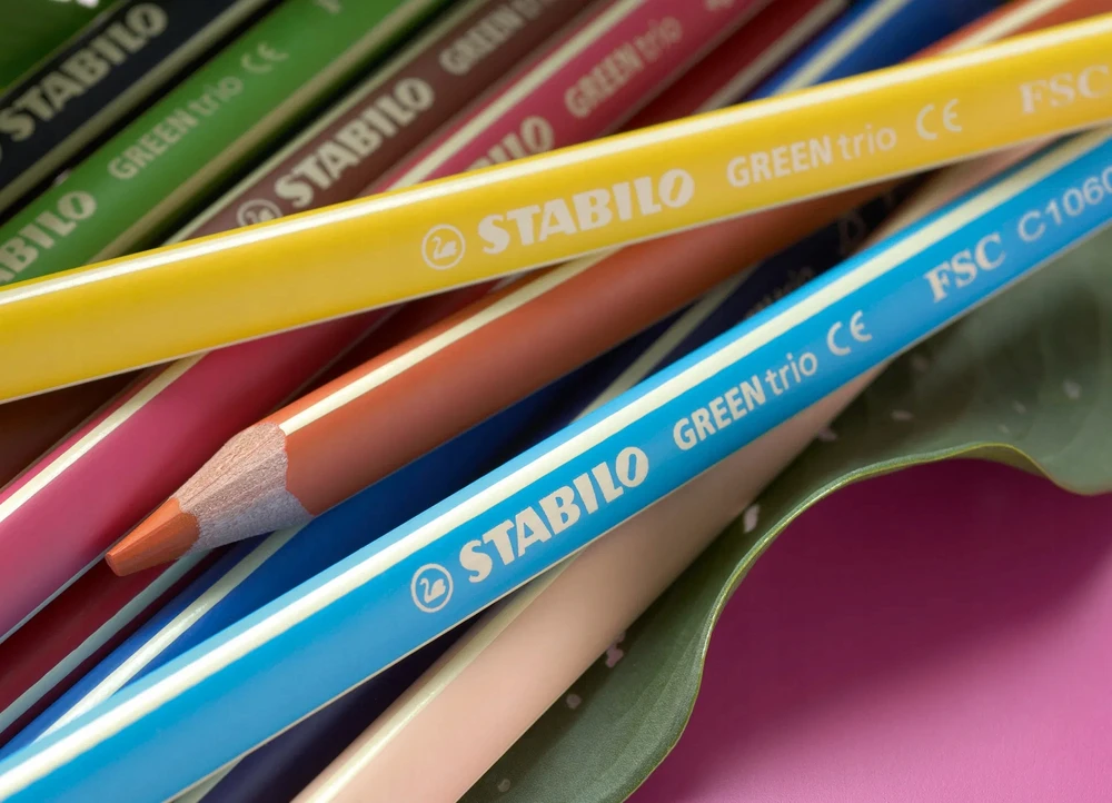 Kredki Trójkątne Ołówkowe Drewniane Stabilo GREENtrio 12 Kolorów 6203/12