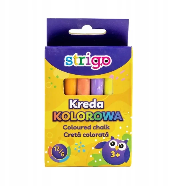 Kreida be dulkių 12 spalvų Strigo
