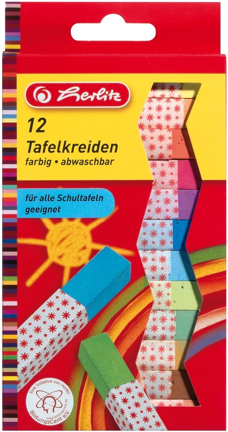Kreida spalvota 12 spalvų 08648206 HERLITZ, R08-002