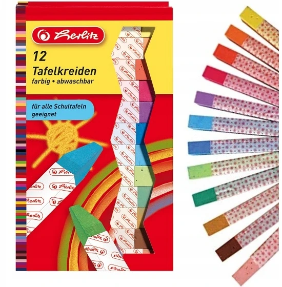 Kreida spalvota 12 spalvų 08648206 HERLITZ, R08-002