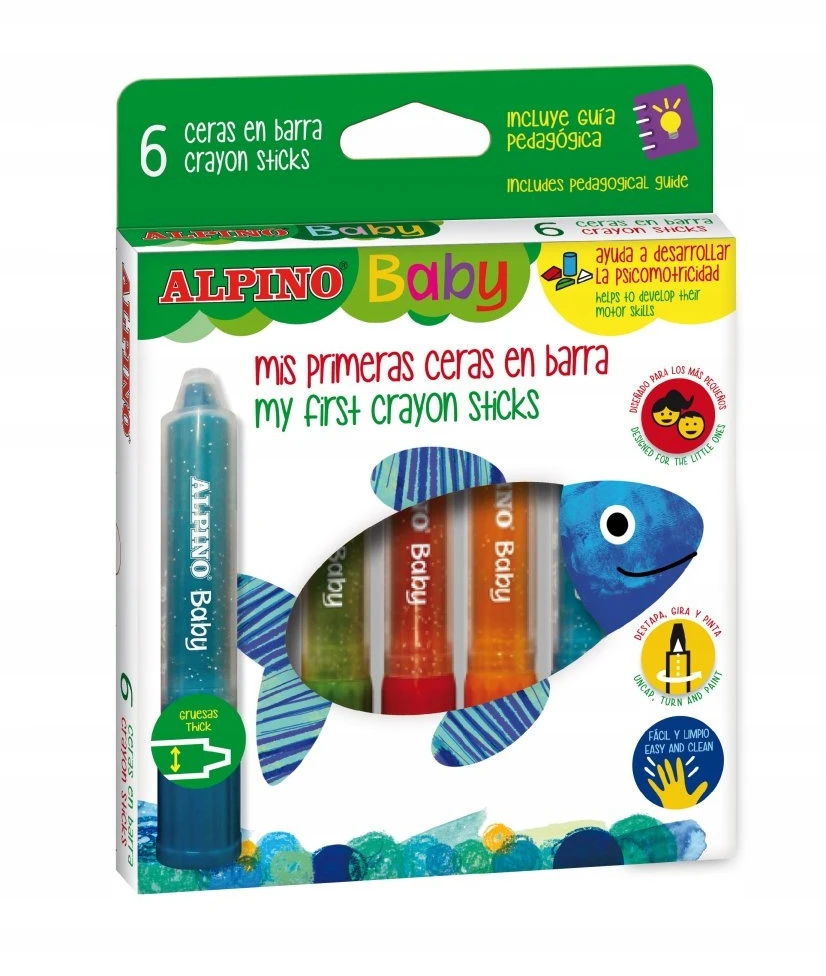 Kreidelės ALPINO Baby 6sp
