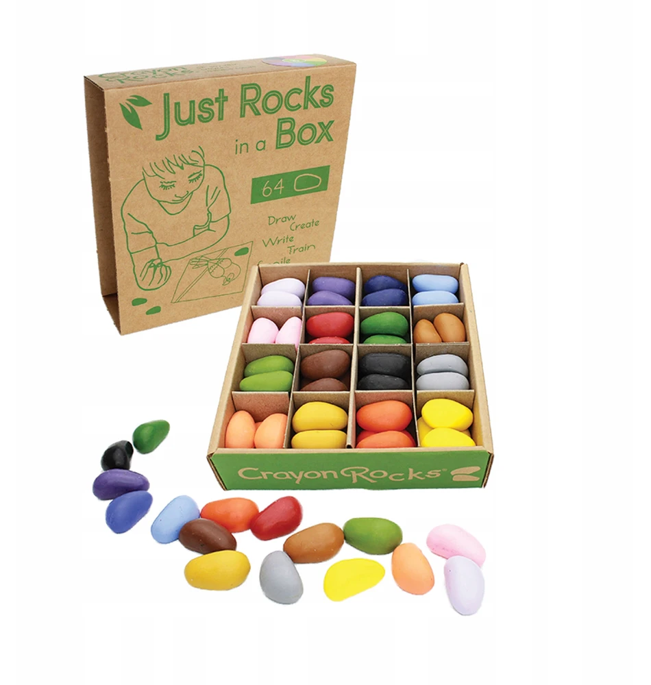 Kreidelės "Crayon Rocks" dėžutėje 64 vnt, 32 spalvos.