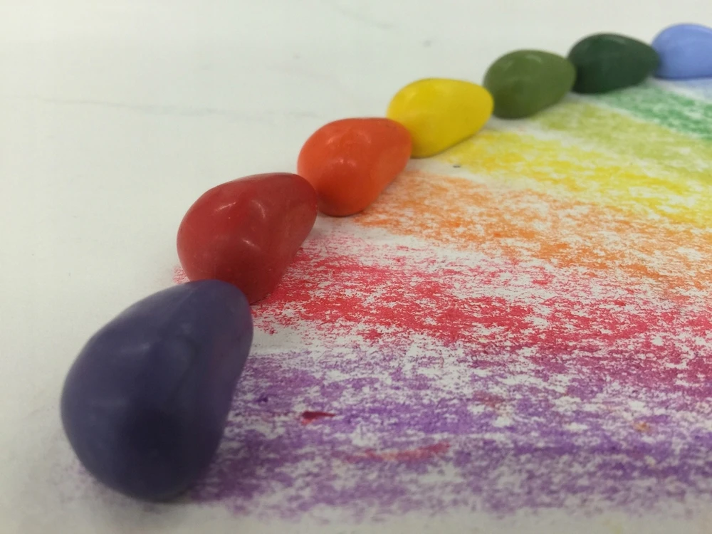 Kreidelės "Crayon Rocks" dėžutėje 64 vnt, 16 spalvų.