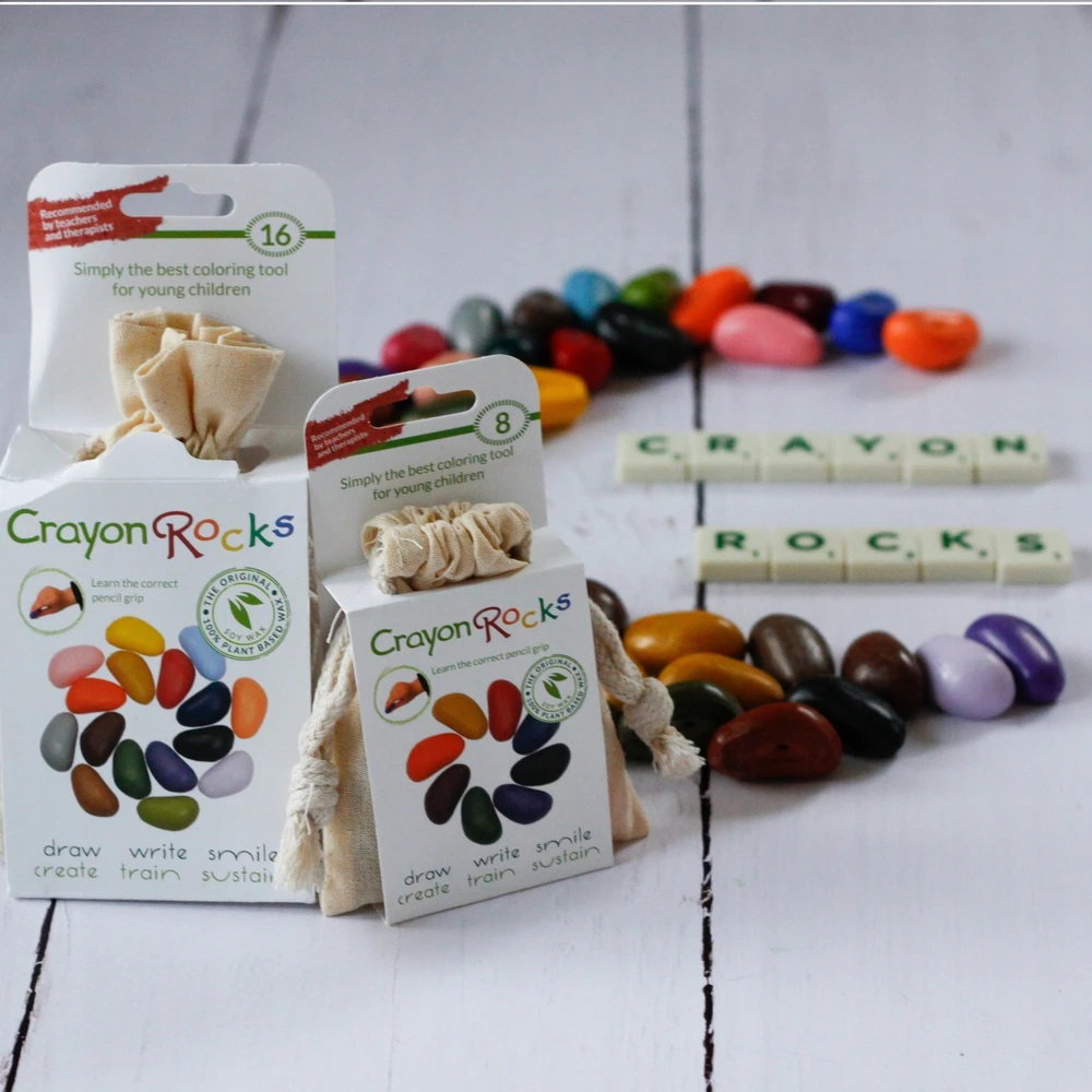 Kreidelės "Crayon Rocks" medvilniniame maišelyje , 8 spalvos