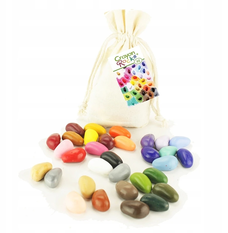 Kreidelės "Crayon Rocks" medvilniniame maišelyje , 32 spalvos