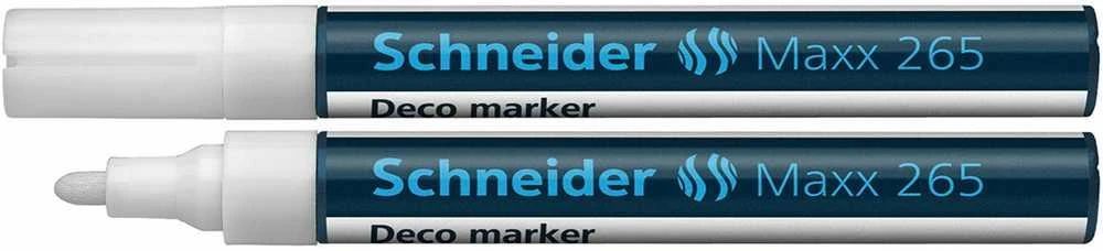 Kreidinis žymeklis SCHNEIDER Deco Marker Maxx 265, 2-3mm, balta