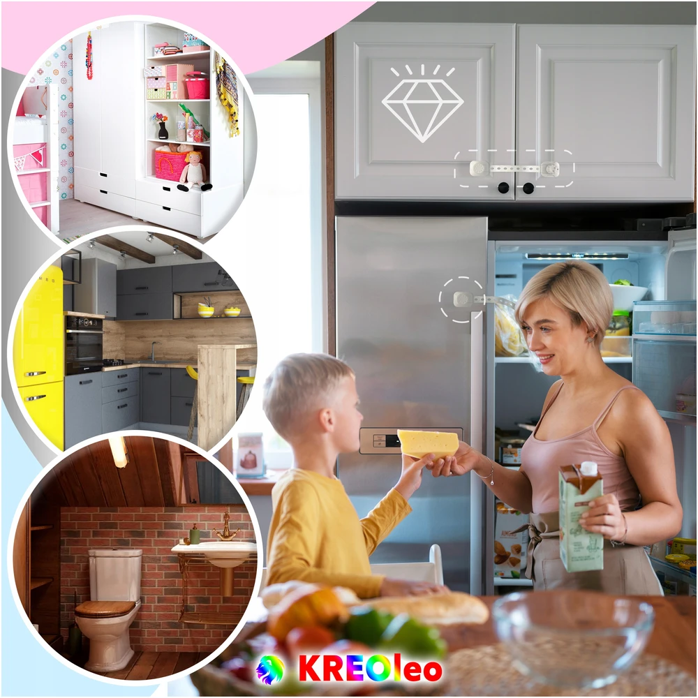 KREOleo 7X SPINTELĖS SAUGUS BALDAS STALČIUS UŽRAKINA DURYS ATSPARUMAS NUO VAIKŲ