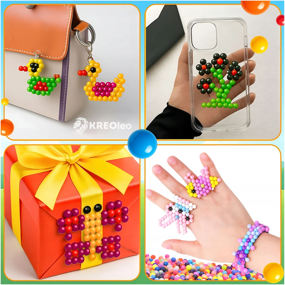 KREOleo DIDELIS AQUA VANDENS KRUOLIŲ RINKINYS 3600+EL MAGIC BEADS GOOD XXL PAKUOTĖ