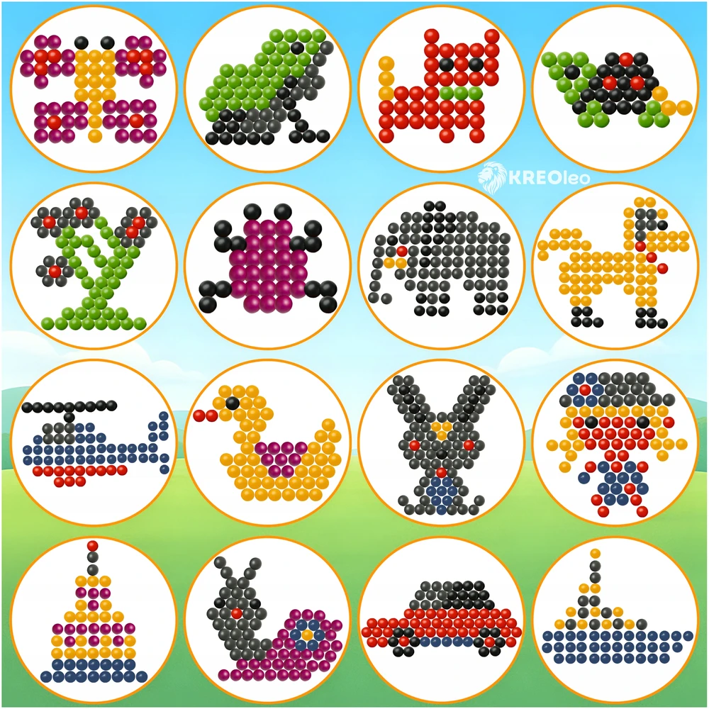 KREOleo DIDELIS AQUA VANDENS KRUOLIŲ RINKINYS 3600+EL MAGIC BEADS GOOD XXL PAKUOTĖ
