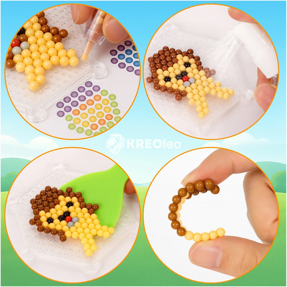 KREOleo DIDELIS AQUA VANDENS KRUOLIŲ RINKINYS 3600+EL MAGIC BEADS GOOD XXL PAKUOTĖ