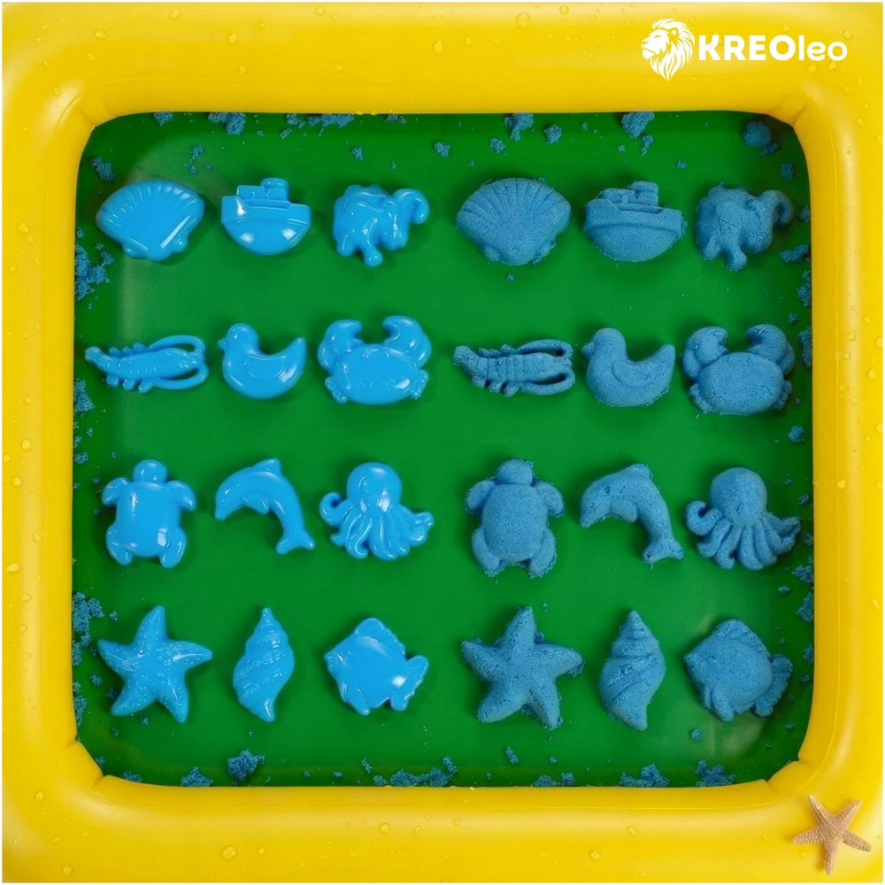 KREOleo KINETINIS SMĖLIS 1KG RINKINYS