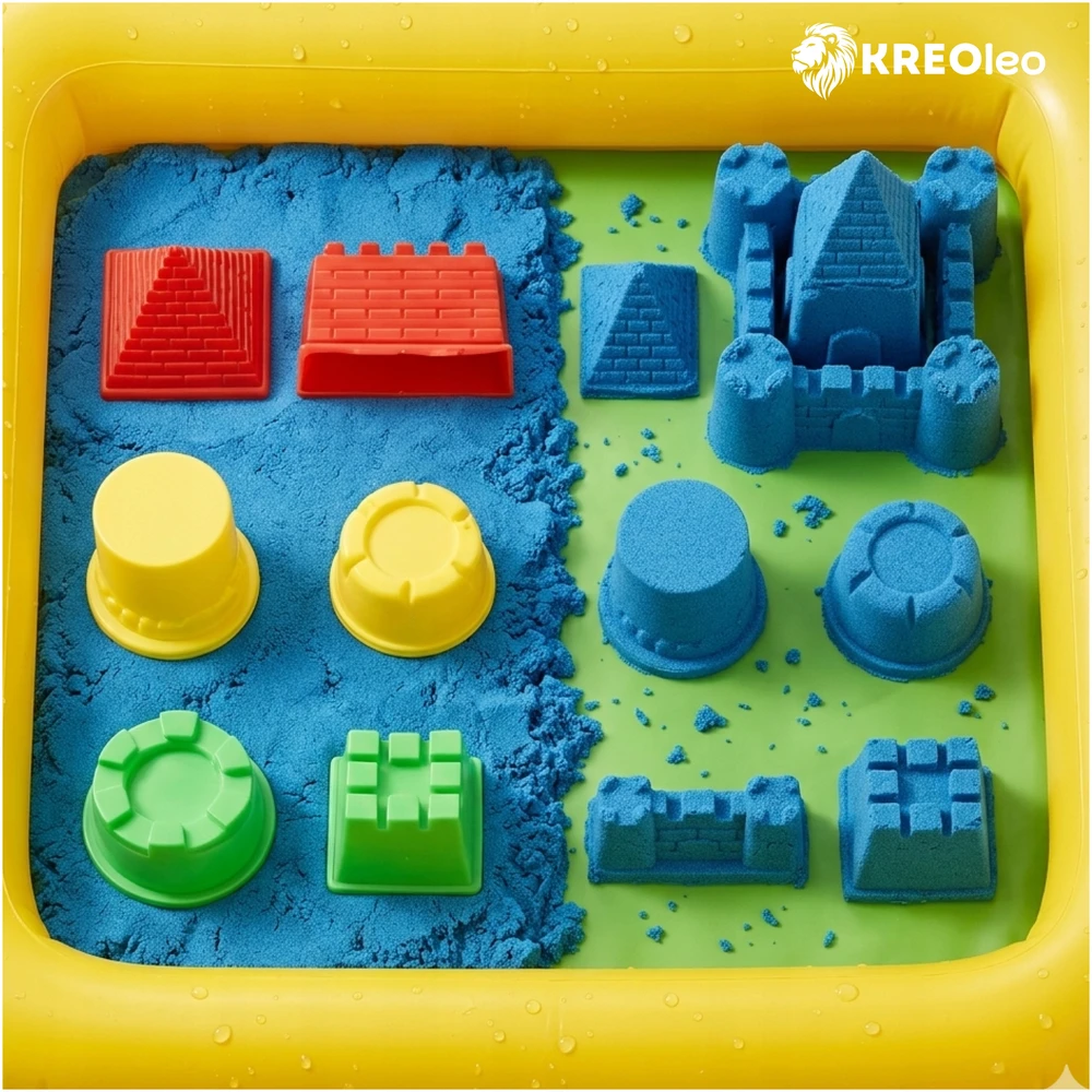 KREOleo KINETINIS SMĖLIS 1KG RINKINYS