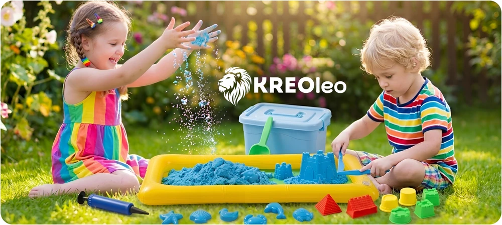 KREOleo KINETINIS SMĖLIS 1KG RINKINYS