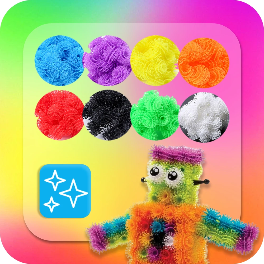 KREOleo VELCRO CAP 1000 CREATIVE Blocks SPALVINGI RUTULIAI + DAUG ELEMENTŲ. XXXL DABARTINIS RINKINYS