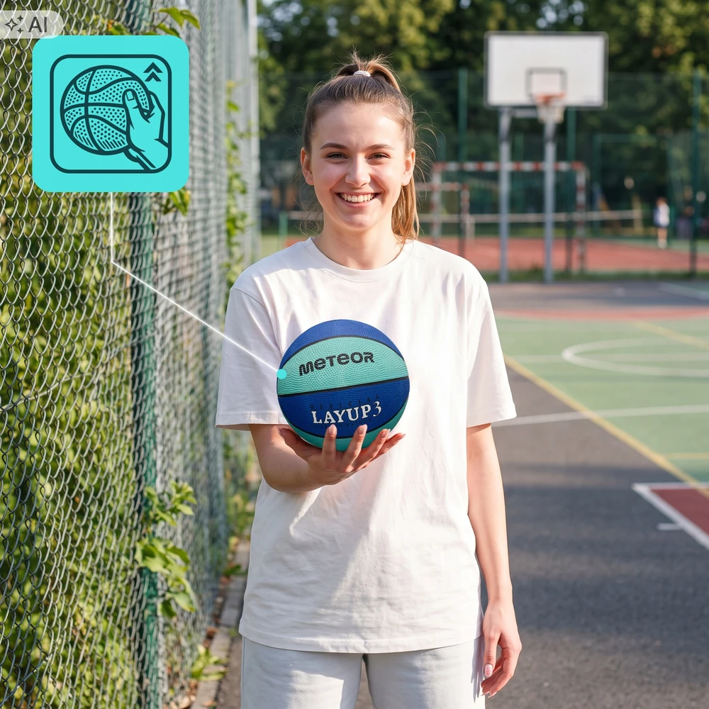 Krepšinio Kamuolys Meteor Layup 3 Mėlyna