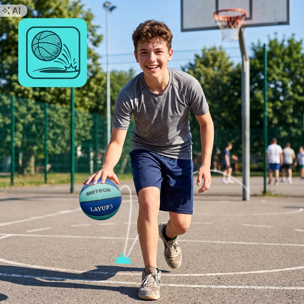 Krepšinio Kamuolys Meteor Layup 3 Mėlyna