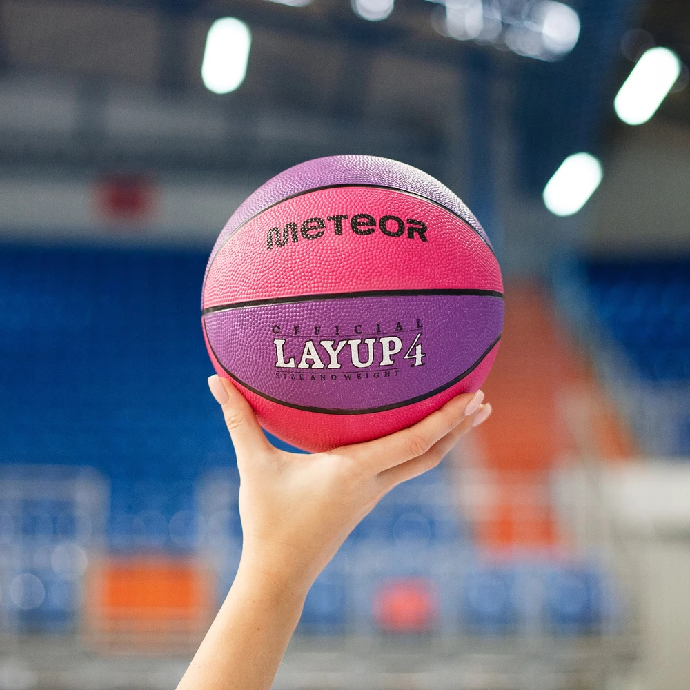 Krepšinio Kamuolys METEOR Layup #4, Rožinis