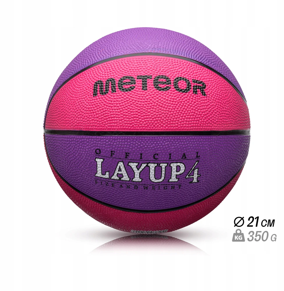Krepšinio Kamuolys METEOR Layup #4, Rožinis