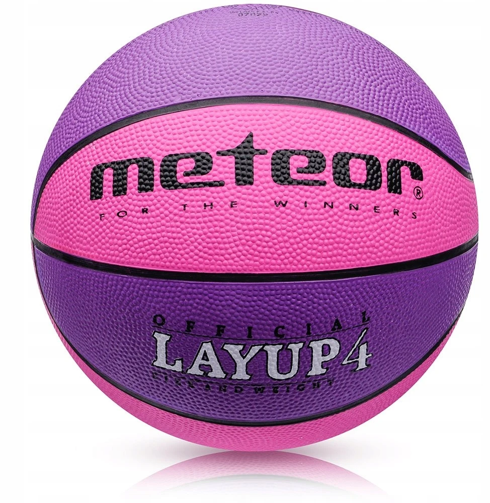 Krepšinio Kamuolys METEOR Layup #4, Rožinis