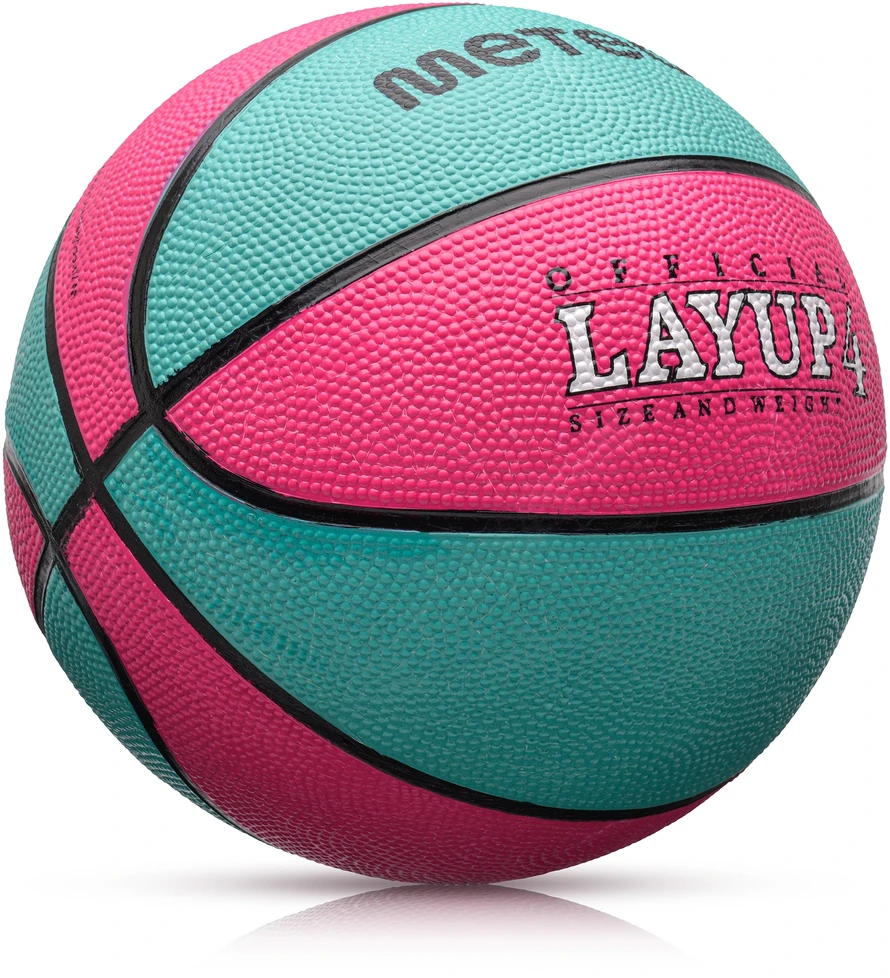 Krepšinio Kamuolys Meteor LAYUP #4 Rožinė/Mėlyna