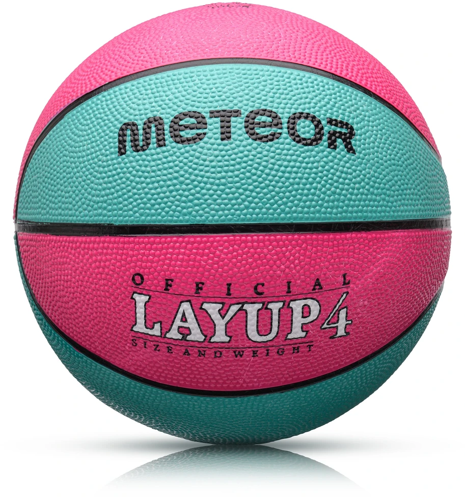 Krepšinio Kamuolys Meteor LAYUP #4 Rožinė/Mėlyna