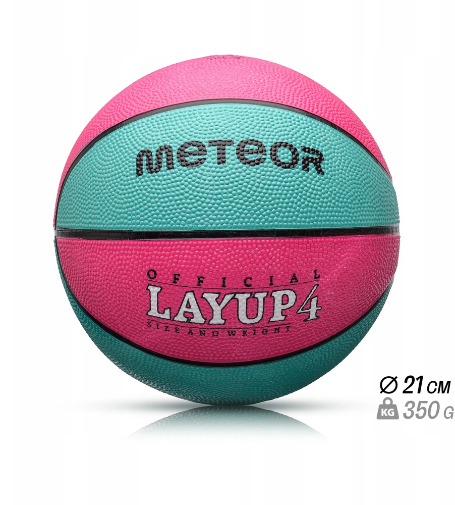 Krepšinio Kamuolys Meteor LAYUP #4 Rožinė/Mėlyna