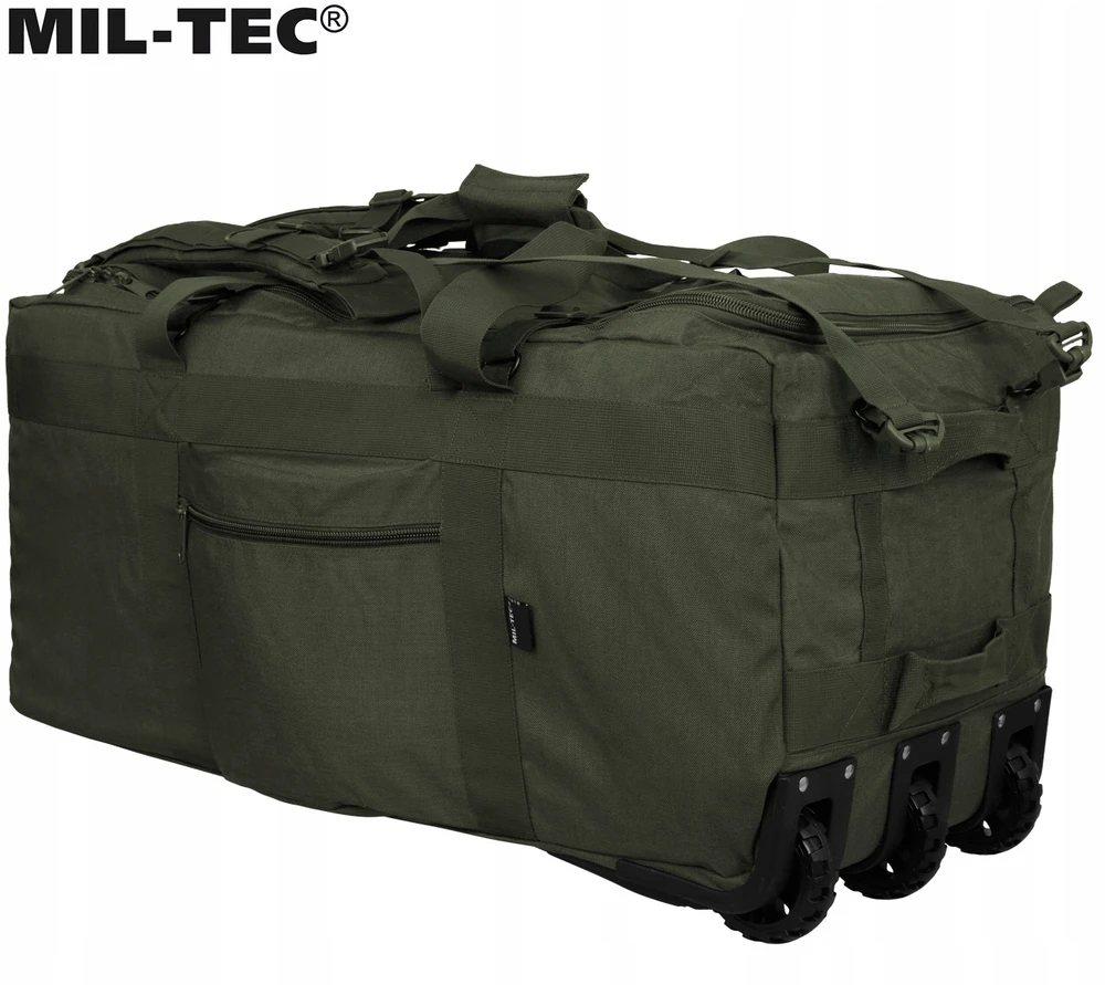 Krepšys ant ratukų Lagaminas Mil-Tec 110l, Olive